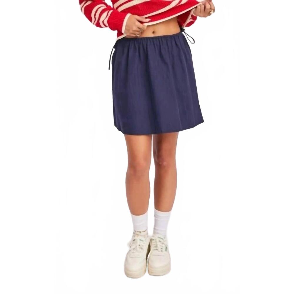 NEW SAGE THE LABEL clubhouse mini skirt in navy